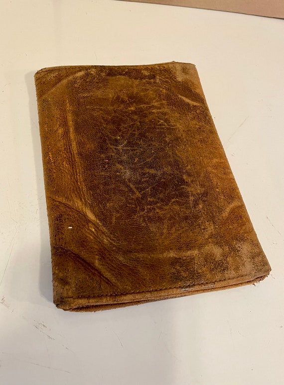 19th Century Leather Tri Fold Men’s Document case… - image 7