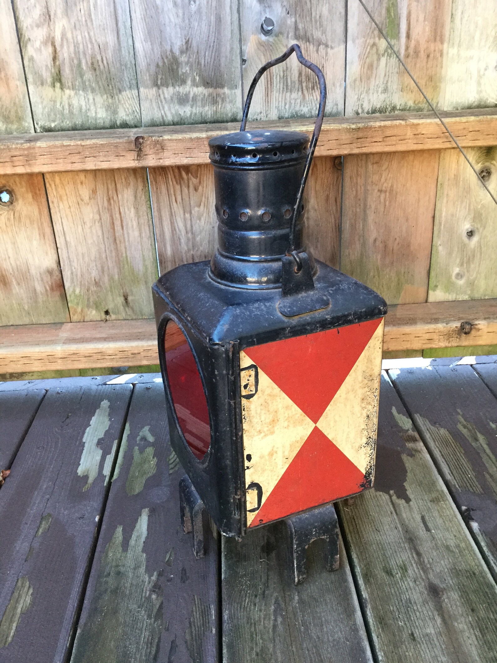 Antique German Railroad Caboose Lantern Etsy