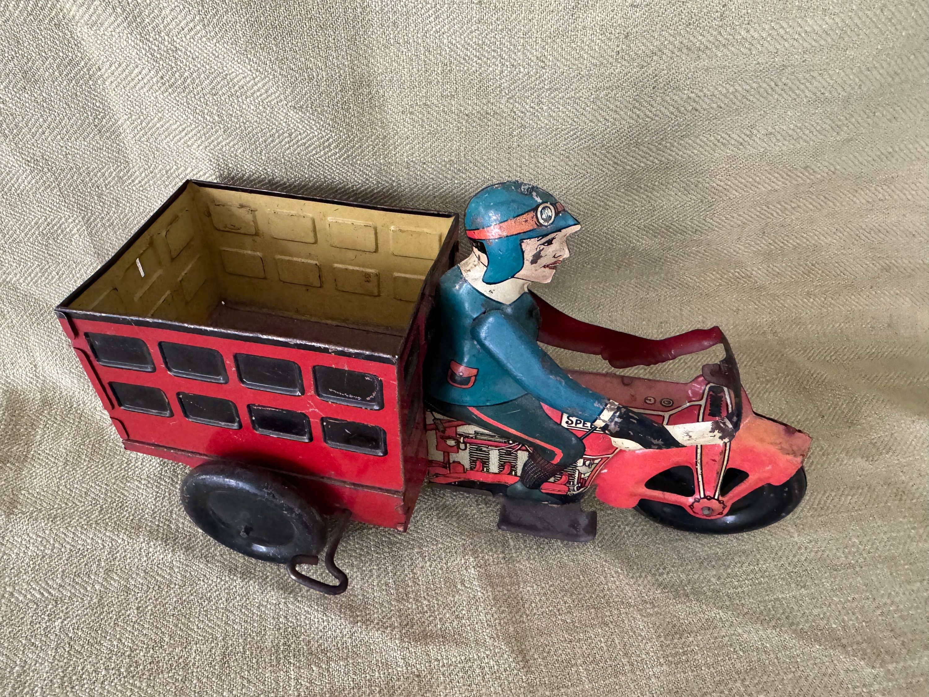1930's Marx Speed Boy Delivery Motorcycle Wind up Tin Toy - Etsy
