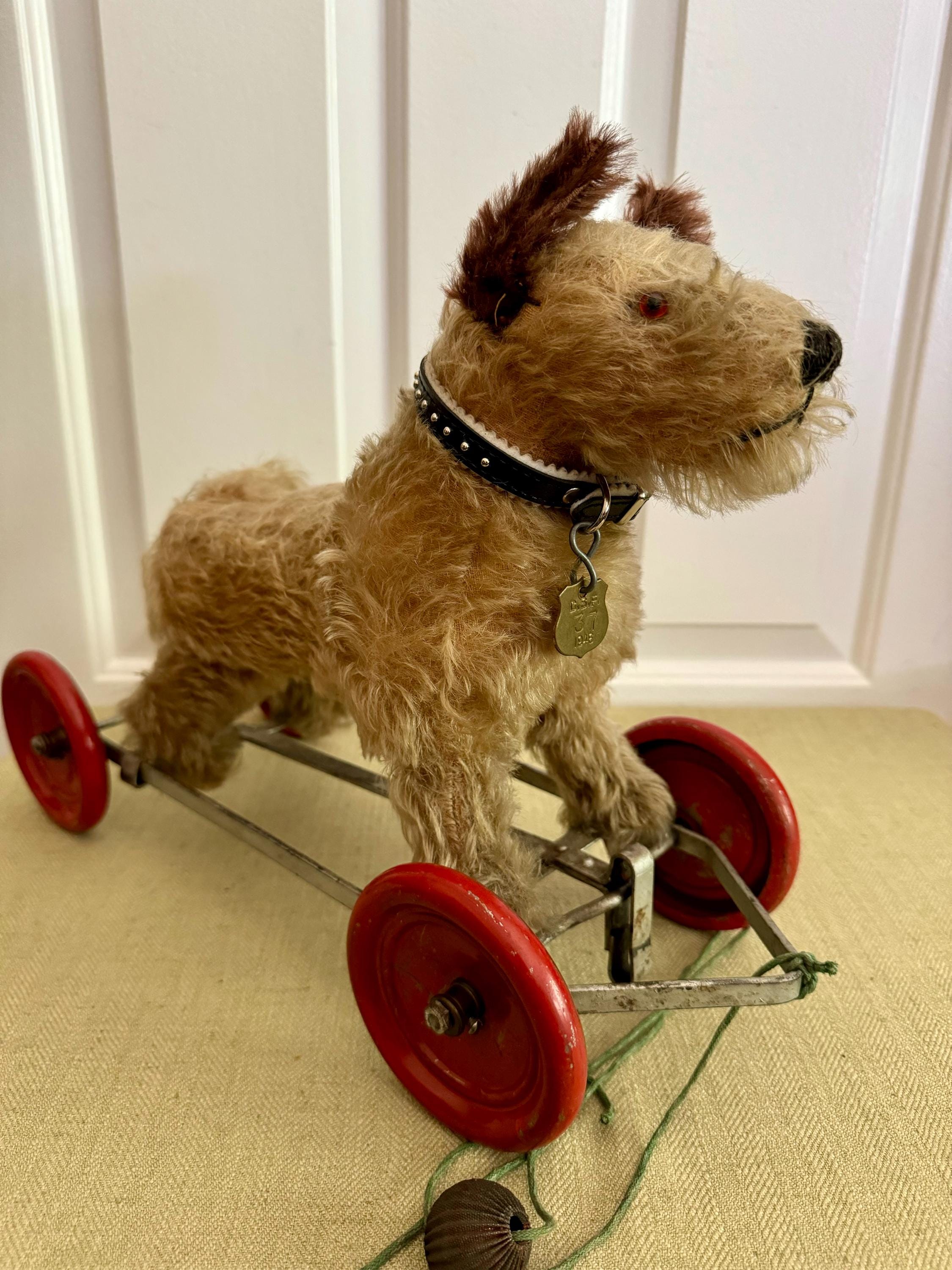 Antique Mohair Terrier Dog Pull Toy, Chiltern Toys - Etsy