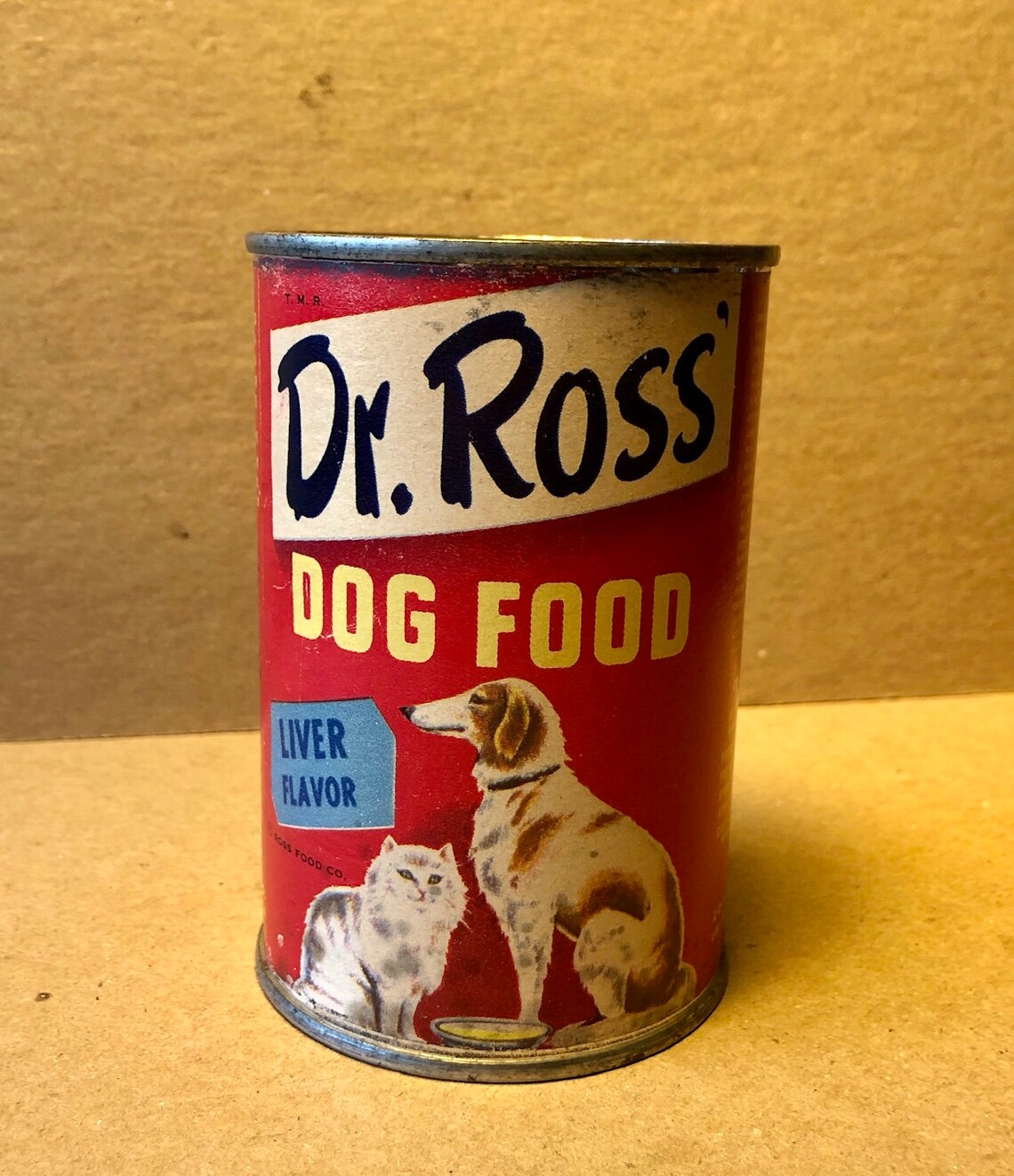 1950s Dr. Ross Dog Food Tin Can Bank Etsy