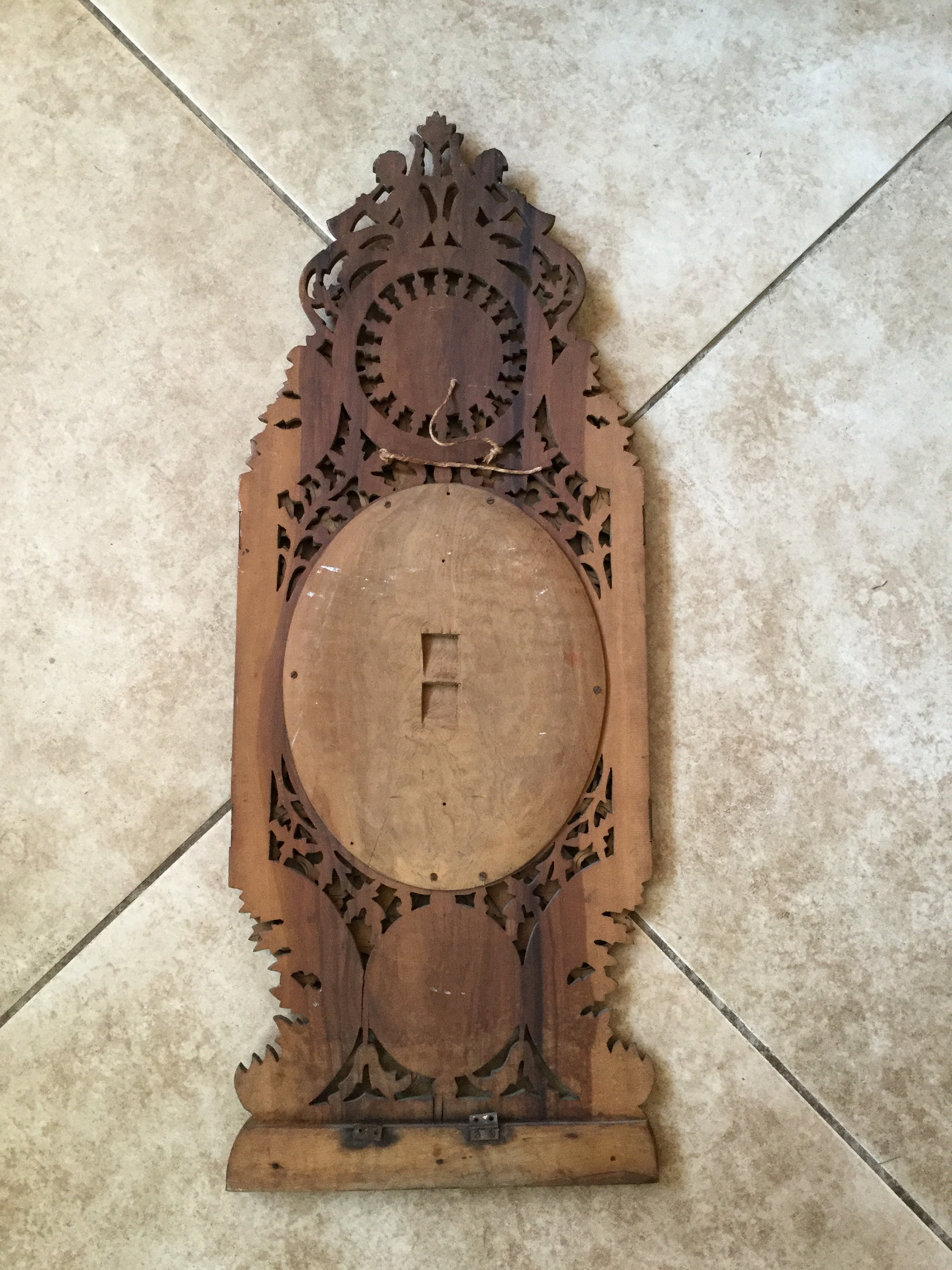 Antique Danish Tri Fold Shaving Mirror Lattice Work Etsy