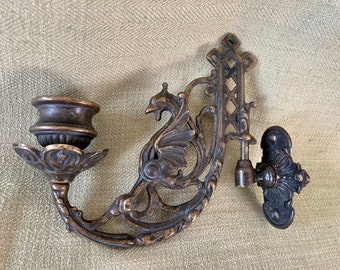 Antique Bronze Griffin Candle Sconce