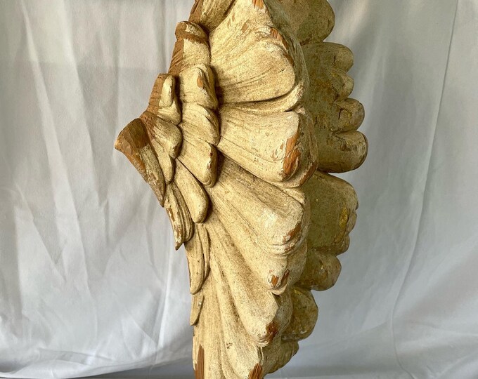 Antique Architectural Salvage Carved Angel Wings, Saint Wings, Church