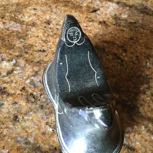 Vintage Inuit Eskimo shops Dancers Soapstone Sculpture