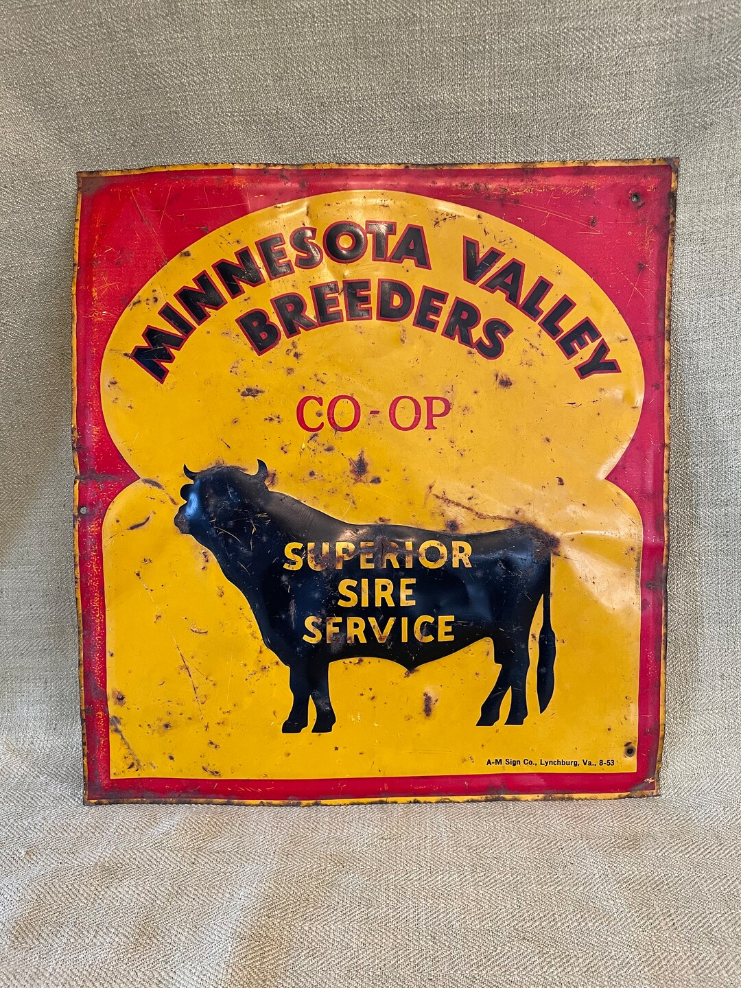1953 Minnesota Valley Breeders Superior Sire Service Farm Sign Etsy