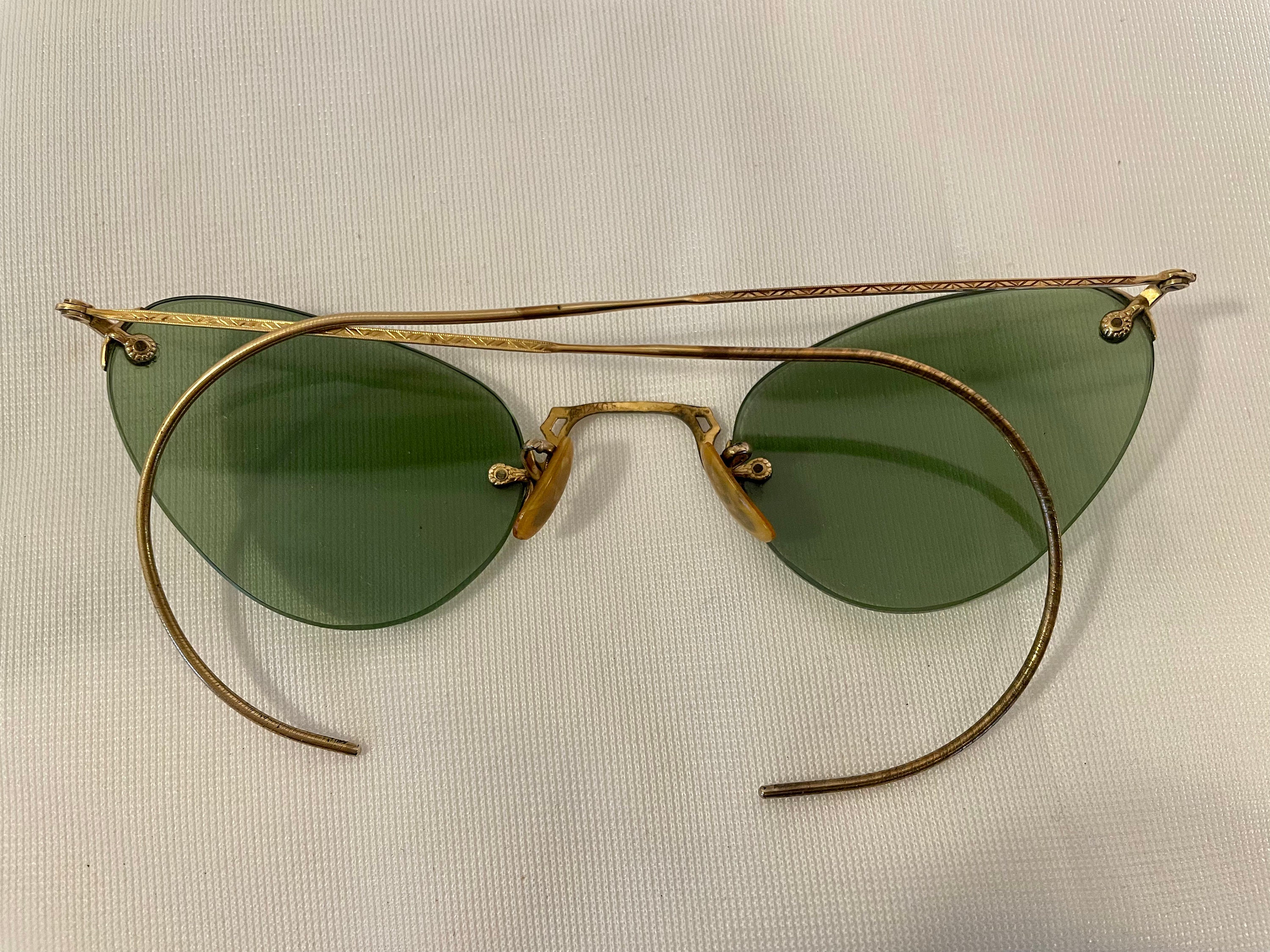 12k gold filled wire frames Accessoires Zonnebrillen & Eyewear Zonnebrillen The Best Cat Eye Antique Sunglasses 