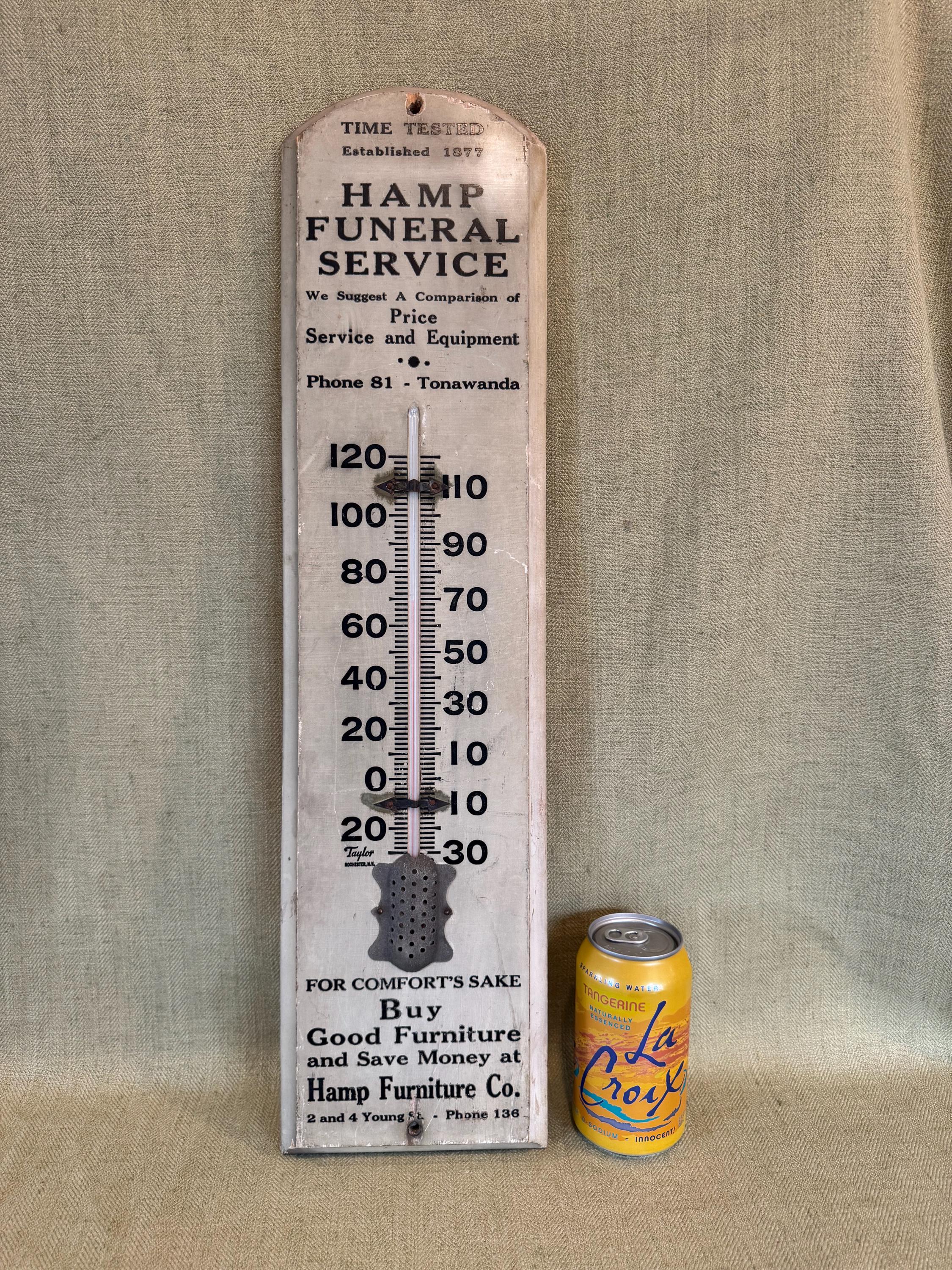 beurer アナログ体重計 135kg　アンティーク　ヴィンテージ　ビンテージ Large Antique 1920's Funeral Home Advertising Thermometer - Etsy