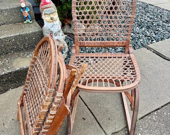 Pair of Tubbs Vermont Sno-shu Folding Snow Shoe Chairs