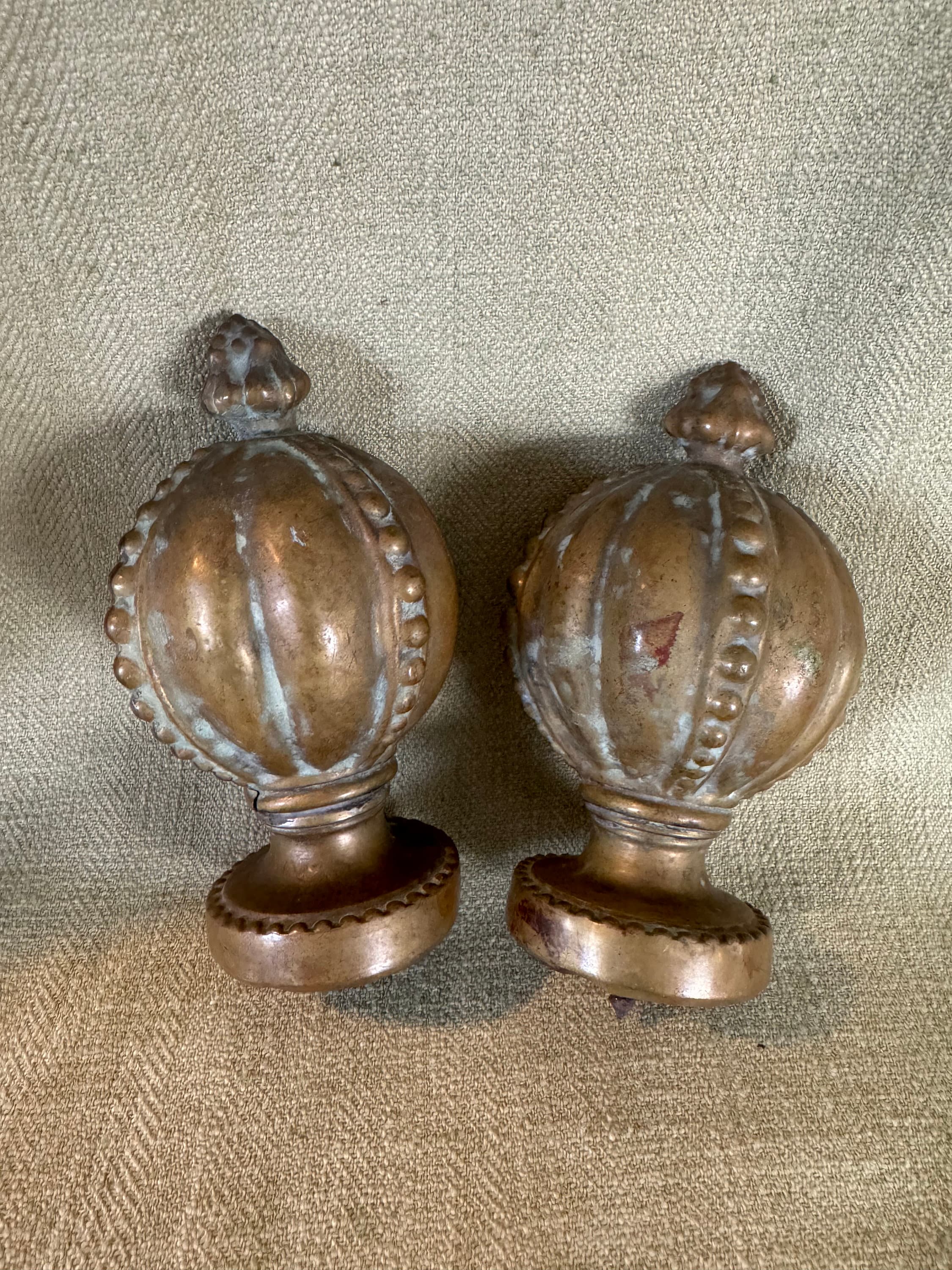 Victorian Brass Finials