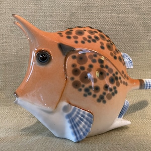 Lomonosov Porcelain Fish, Large, Colorful