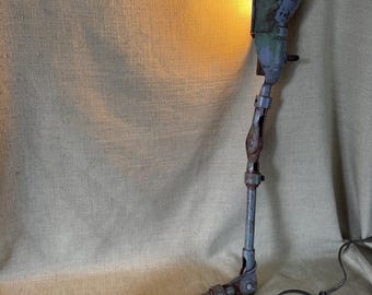Antique Industrial Fostoria  Articulating Work Bench Lamp, Light