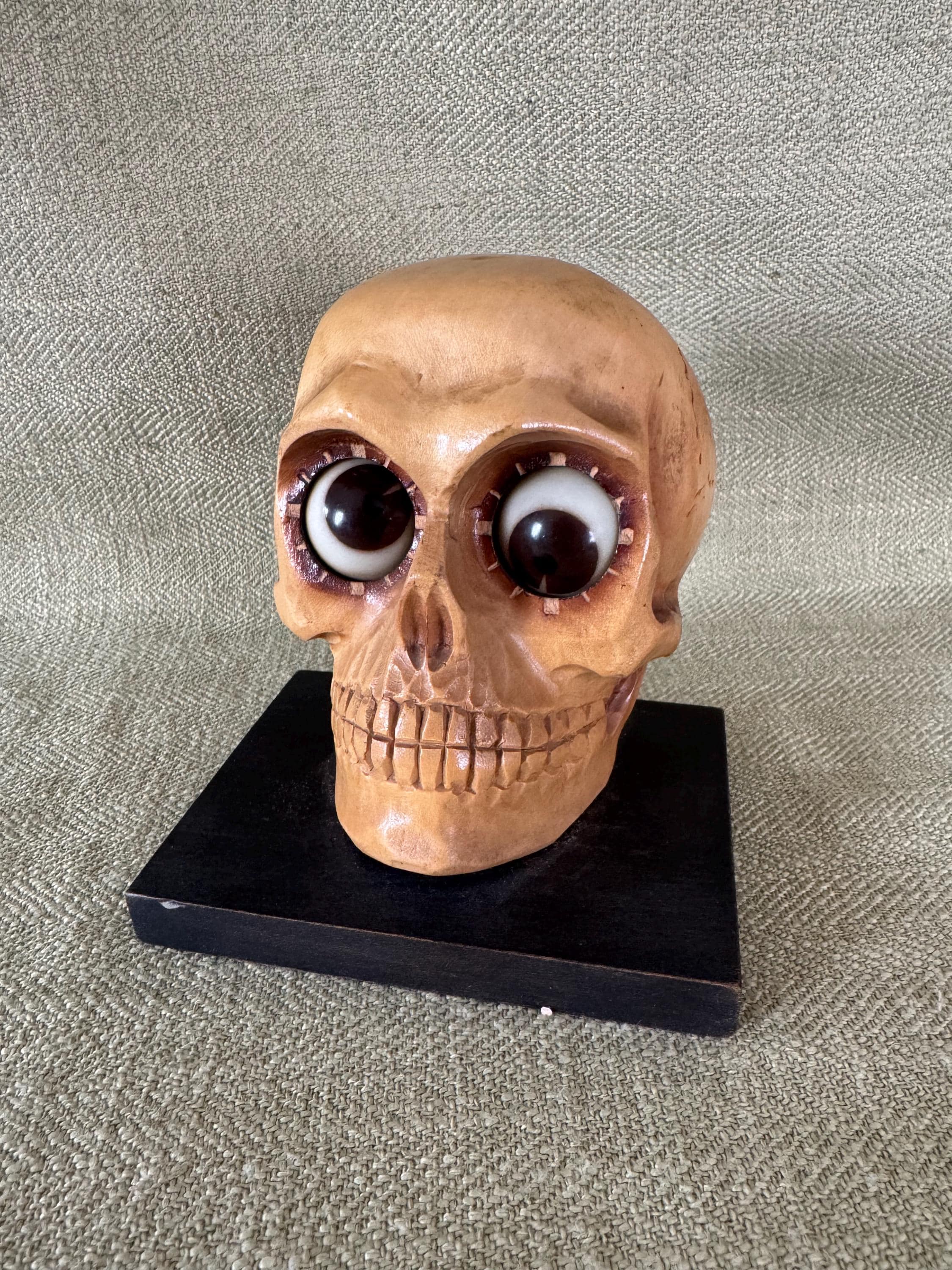 Googly Eye Skull Clock by J.oswald - Etsy