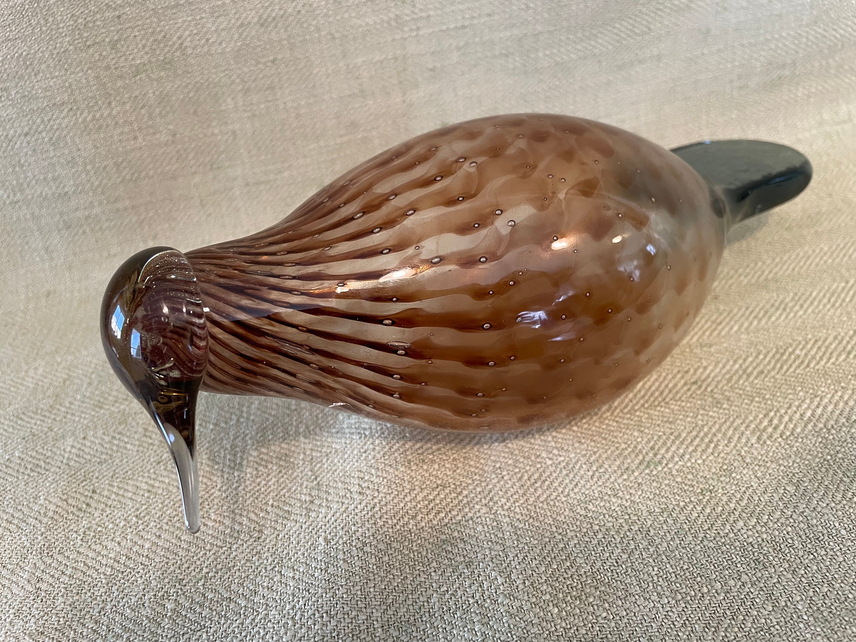 Oiva Toikka for Iittala, Hand Blown Glass Bird, Eurasian Wryneck