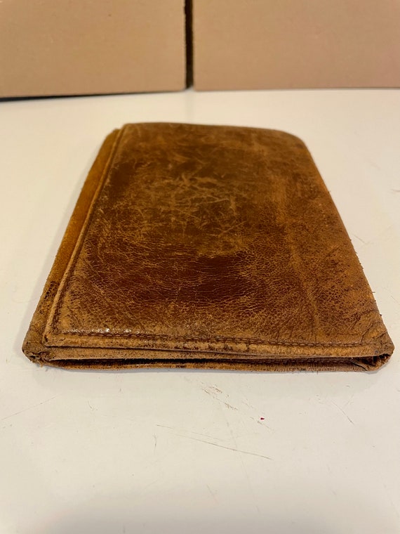 19th Century Leather Tri Fold Men’s Document case… - image 1