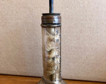Antique 1880 Laboratory Time Indicator Glass Lamp