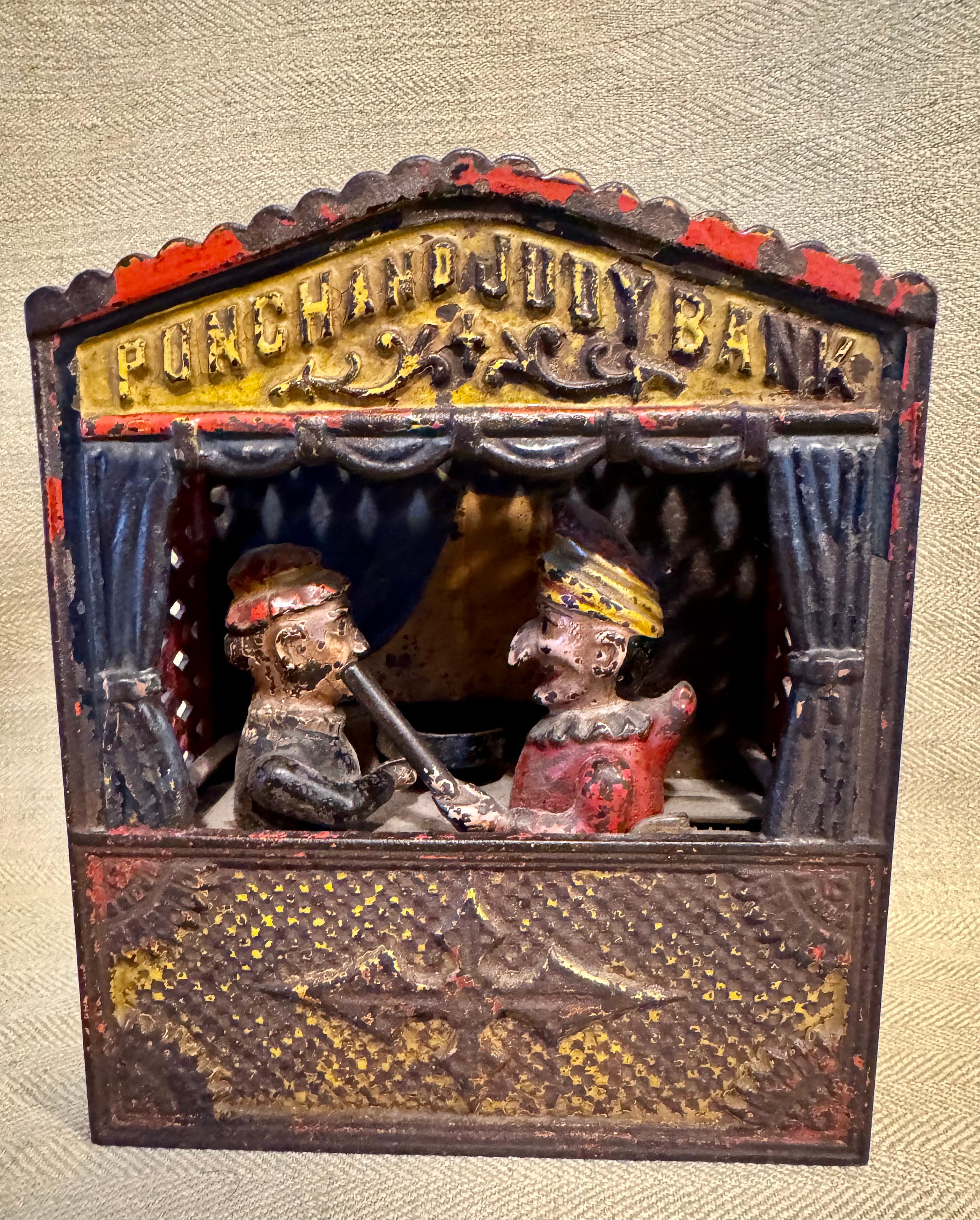 イギリスアンティーク貯金箱punch and Judy bank
