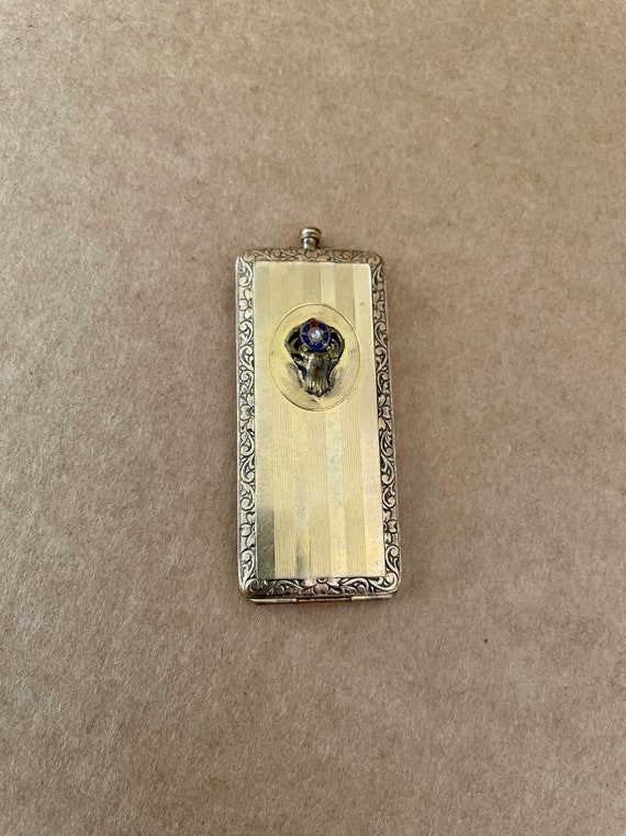 Antique 10k Gold Filled Cigarette Rolling Paper Locket With Fraternal Elks  Lodge Logo