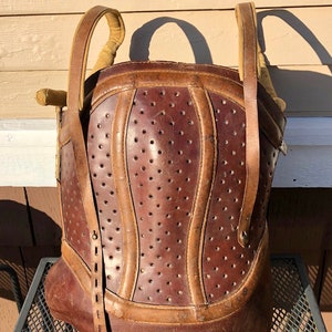 Antique French Scoliosis Ladies Leather Corset, Medical, Spine correction