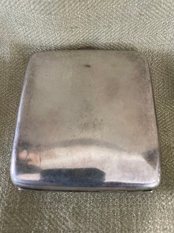 Antique WWI Repousse Silverplate Cigarette Case - image 2