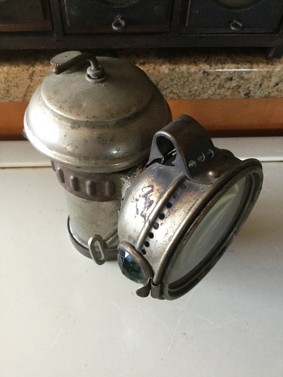 Antique 1905-10 Columbia Model C Carbide Bicycle Light, Lamp