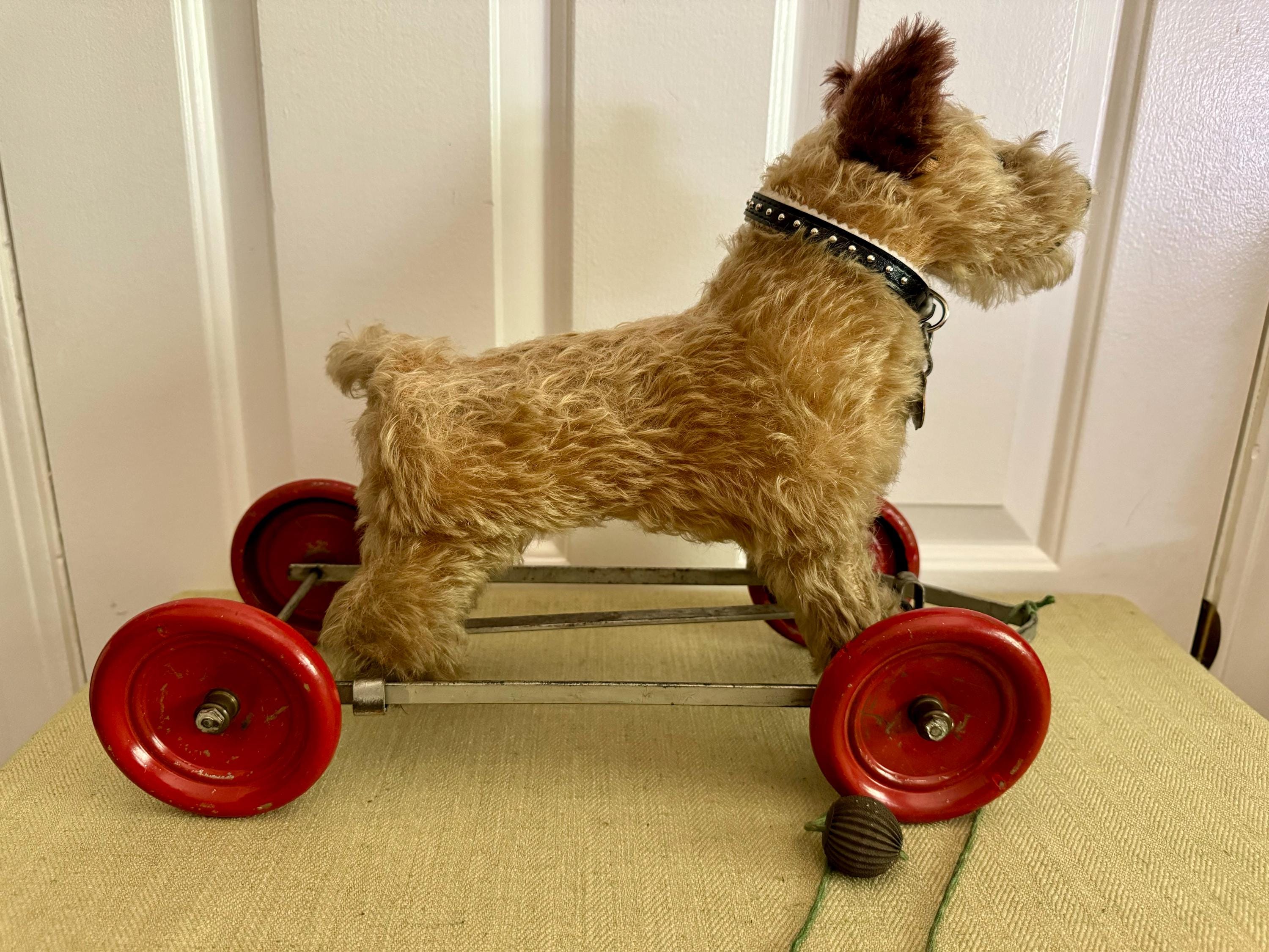 Antique Mohair Terrier Dog Pull Toy, Chiltern Toys - Etsy