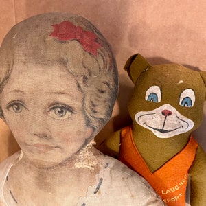 Antique Lithograph Cloth Doll - Etsy