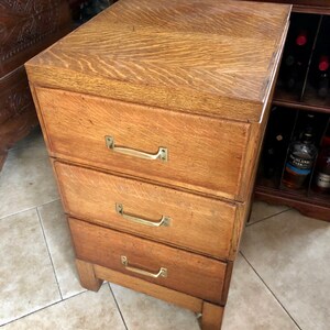 Unusual Antique Quartersawn Oak 5 Section Chest, File with 3 Drawers RESERVED til 4/3