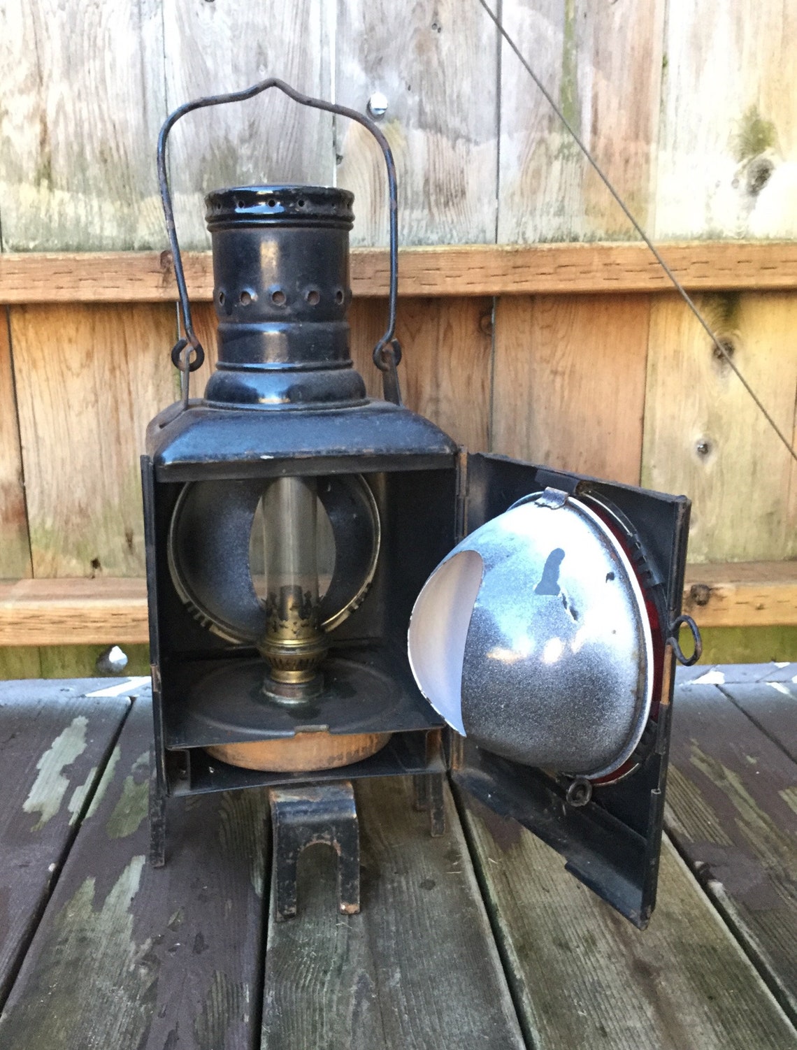 Antique German Railroad Caboose Lantern Etsy