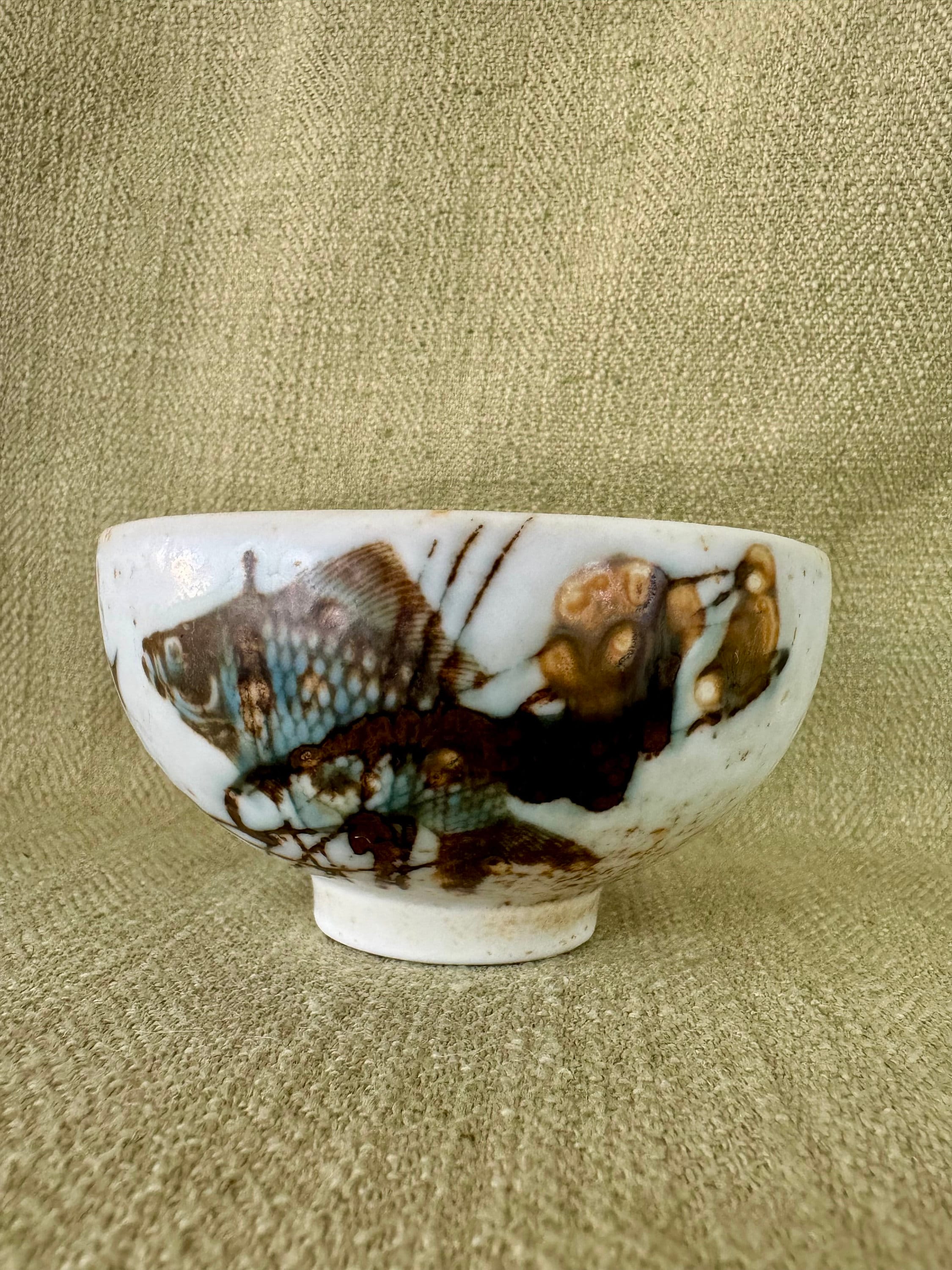   Nils Thorsson Diana 陶版 Nils Thorsson Royal Copenhagen Fish Bowl - Etsy