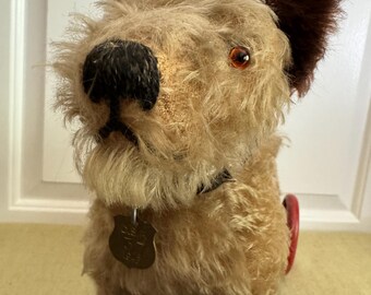 Antique Mohair Terrier Dog Pull Toy, Chiltern Toys - Etsy