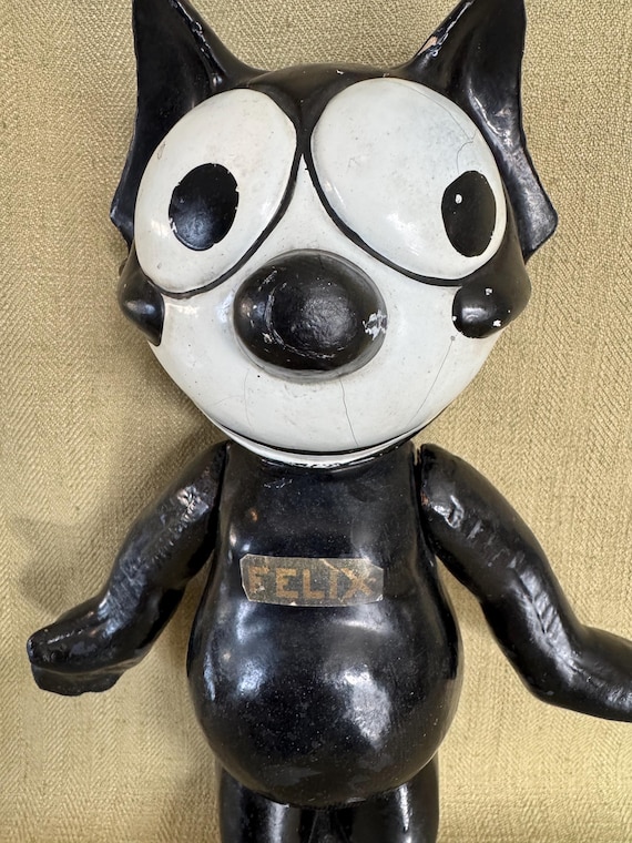 Felix the Cat, Antique Composition 12” Doll With Articulated Arms