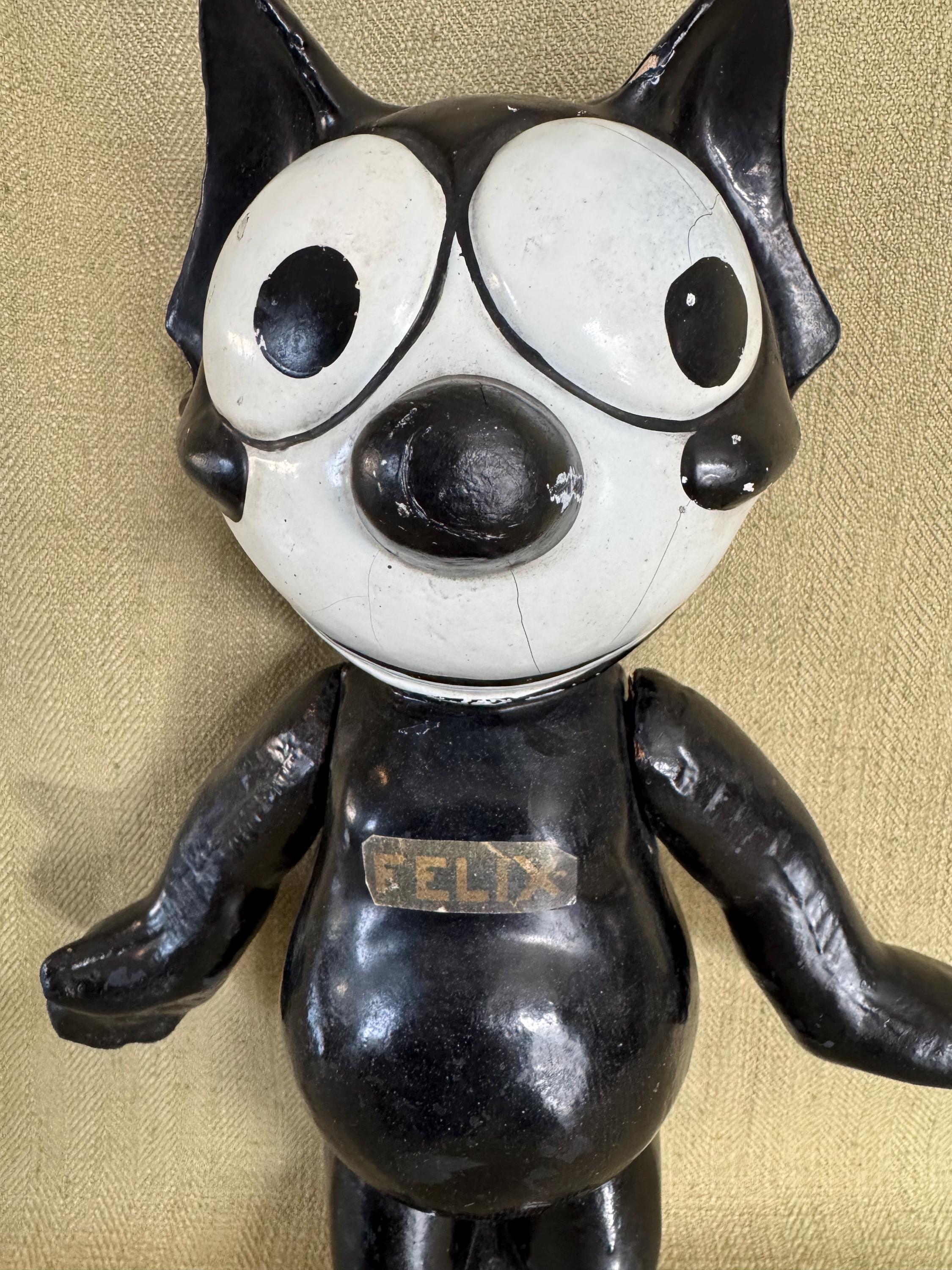 Felix the Cat, Antique Composition 12” Doll With Articulated Arms