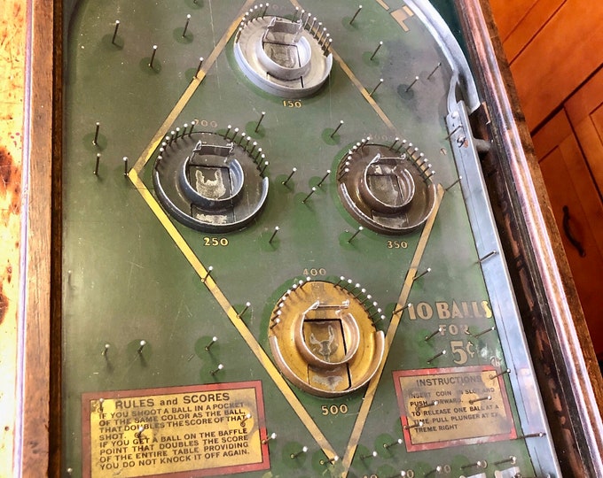 1930s Baffle Ball Pinball Machine, Tabletop, Gottlieb, Coin Op Etsy