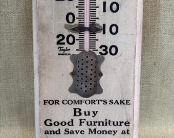 Large Antique 1920's Funeral Home Advertising Thermometer - Etsy
