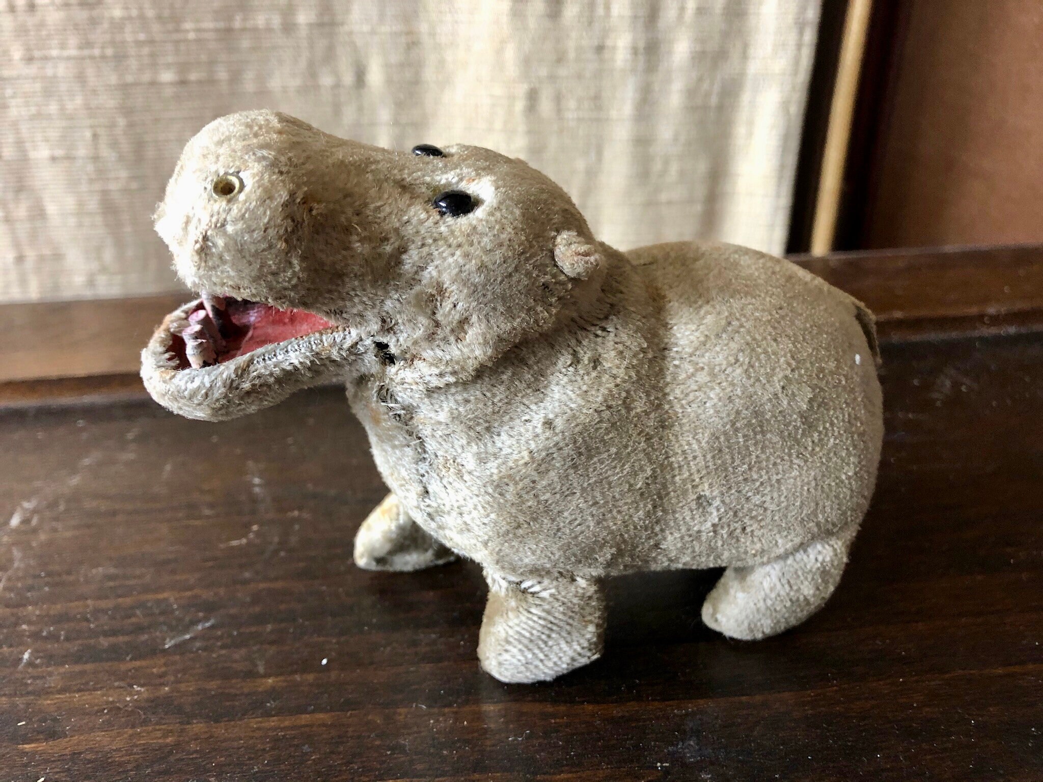 Rare Vintage Japan Tin Mohair Wind up Hippo Toy Hungry Hippo Etsy