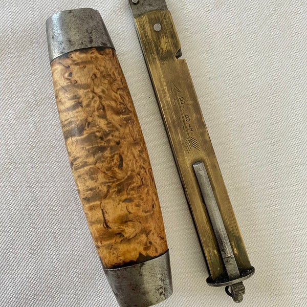 Rare 1874 Johan Engstrom Swedish Burl Barrel Knife