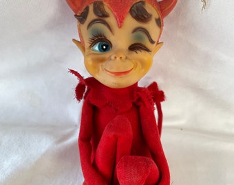 Vintage 1968 Kamar Devil on a Shelf, devil doll