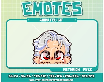 Frecher Vampir-Schurke - Peek- Animiertes Gif | Twitch Discord Youtube | Niedliches Kawaii B-Gate Videospiel und Drachen Peek Heart Achtung Astarion