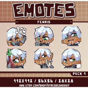 Moody Elven Warrior (6) Pack 1 | Twitch Discord Youtube | Cute Kawaii b gate video game dragon age hawke fenris elf