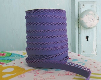 Purple Crochet Edge Double Fold Bias Tape (No. 49)