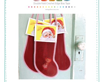 NEW. PDF Vintage Christmas Stocking.  Sewing Pattern.  Christmas Sewing Pattern.