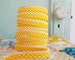Yellow Polka Dot Crochet Edge Double Fold Bias Tape (No. 6) Quilt Supplies.  Fabric Supplies.  Sewing Supplies 