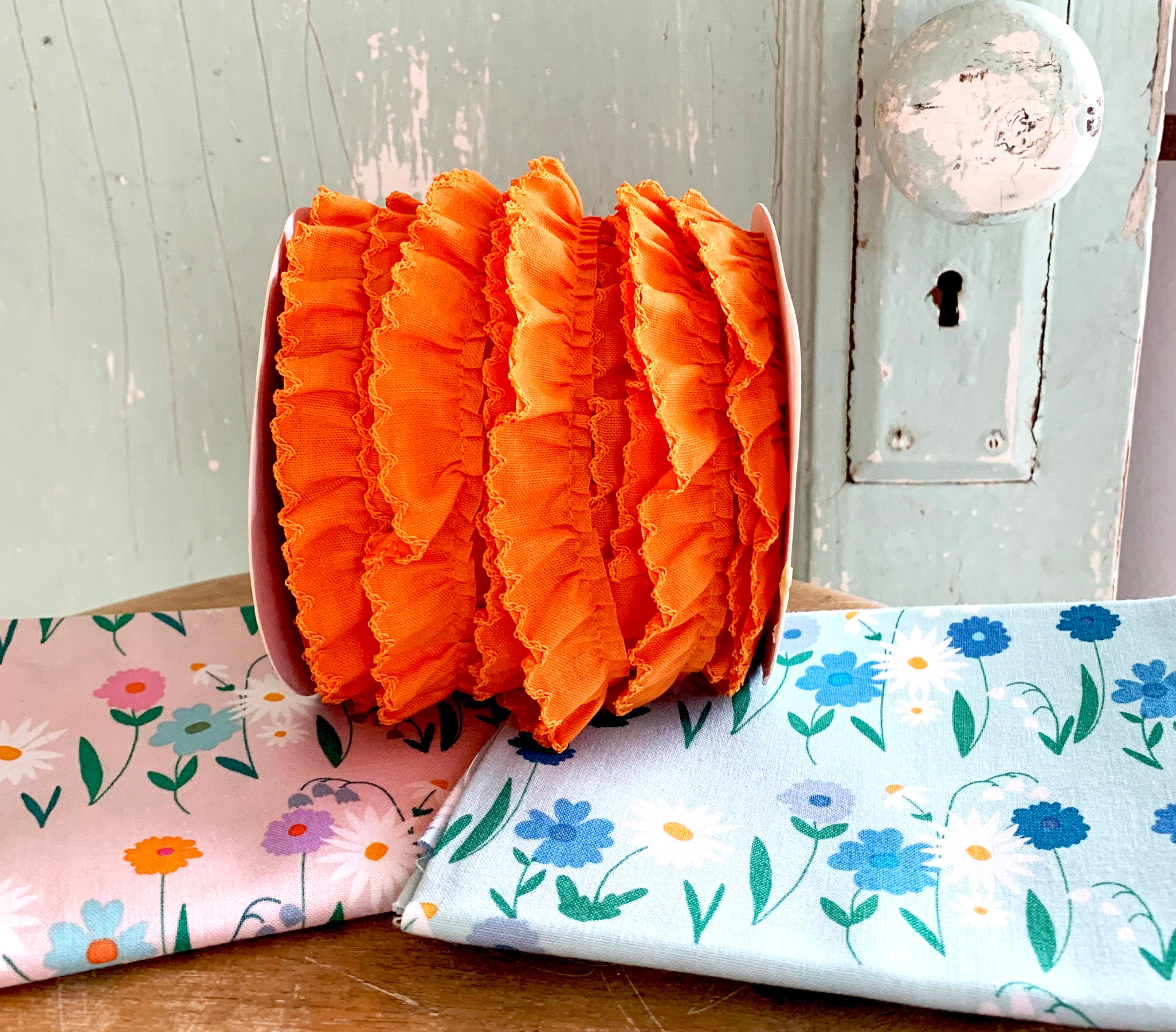YYCRAFT 11 Yards Satin Ruffle Trim Fabric Trims and Embellishments by The  Yard, 1.5 Inch Orange