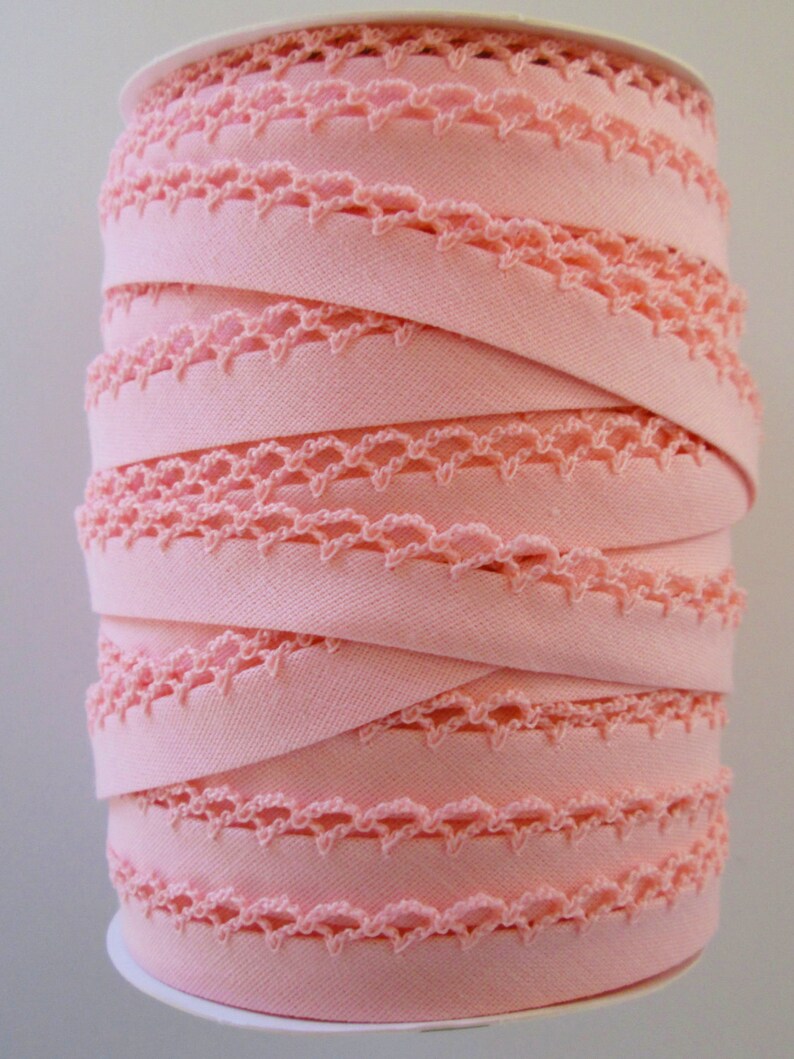 Light Pink Crochet Edge Bias Tape no. 43 Etsy