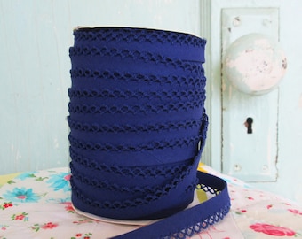 Navy Blue Crochet Edge Bias  Tape (No. 47)