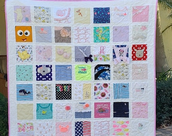 Baby Clothes Quilt, Onesie Quilt, First Year Quilt, Memory Quilt, Memorial Quilt, Heirloom Quilt **Reservation Fee DEPOSIT ONLY**