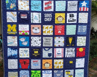 Baby Clothes Quilt, Onesie Quilt, First Year Quilt, Memory Quilt, Memorial Quilt, Heirloom Quilt **Reservation Fee DEPOSIT ONLY**