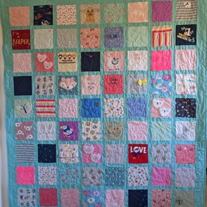 Baby Clothes Quilt, Onesie Quilt, First Year Quilt, Memory Quilt, Memorial Quilt, Heirloom Quilt **Reservation Fee DEPOSIT ONLY**