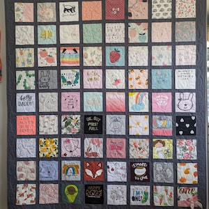 Baby Clothes Quilt, Onesie Quilt, First Year Quilt, Memory Quilt, Memorial Quilt, Heirloom Quilt **Reservation Fee DEPOSIT ONLY**